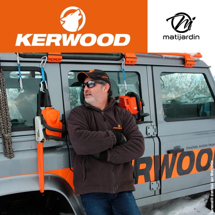 Chaîne Kerwood pour tronçonneuse 3/8" 1,6 mm. 60 maillons. Gouge demi carrée