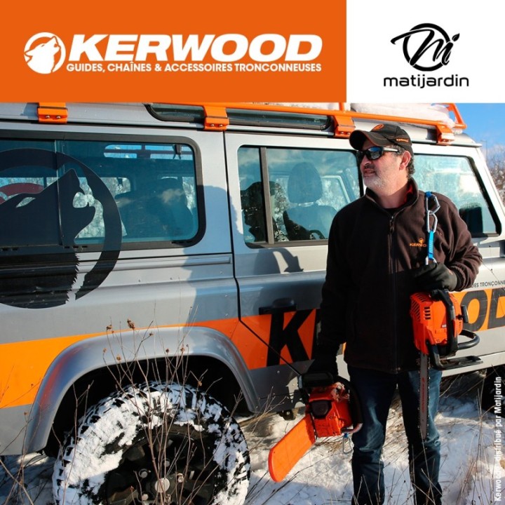 Chaîne Kerwood pour tronçonneuse .325" 1,5 mm. 56 maillons. Gouge demi carrée