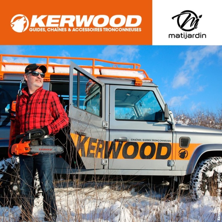 Chaîne Kerwood pour tronçonneuse .325" 1,6 mm. 56 maillons. Gouge demi carrée