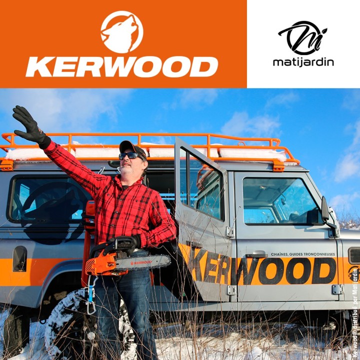 Chaîne Kerwood pour tronçonneuse .325" 1,6 mm. 62 maillons. Gouge demi carrée