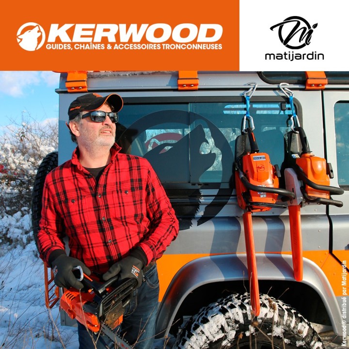 Chaîne Kerwood pour tronçonneuse .325" 1,6 mm. Rouleau 100 pieds. Gouge demi carrée