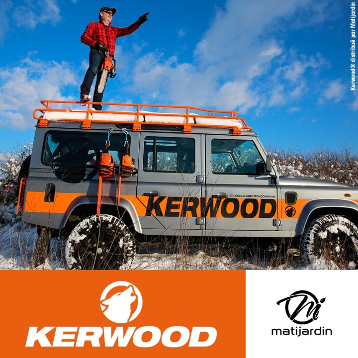 Chaîne Kerwood pour tronçonneuse .325" 1,3 mm. 56 maillons. Gouge demi carrée