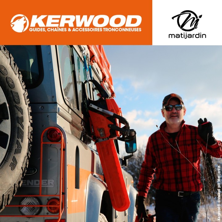 Chaîne Kerwood pour tronçonneuse .325" 1,3 mm. 73 maillons. Gouge demi carrée