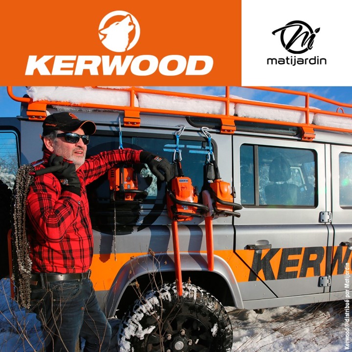 Chaîne Kerwood pour tronçonneuse 3/8" 1,3 mm. 56 maillons. Gouge demi carrée