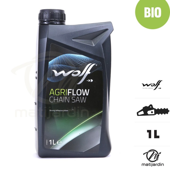Huile de chaîne Wolf pour tronçonneuse. Bidon 1L