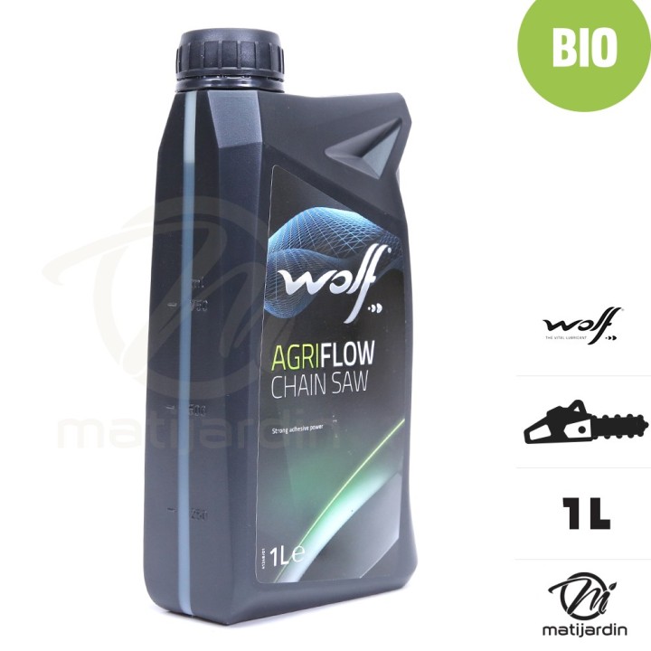 Huile de chaîne Wolf pour tronçonneuse. Bidon 1L