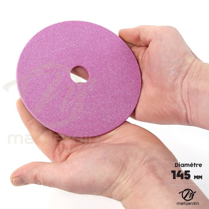 Meule d'affûtage chaîne tronçonneuse 3/8" et .404" Ø 145 mm. Epaisseur 4,5 mm