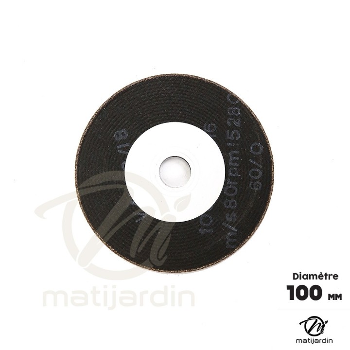 Meule d'affûtage chaîne tronçonneuse pour affûteuse Mini Jolly. Ø 100 mm. Epaisseur 3 mm