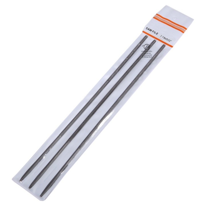 Lime d'affûtage de chaîne Hobby. x12. Ø 4 mm. Longueur 200 mm