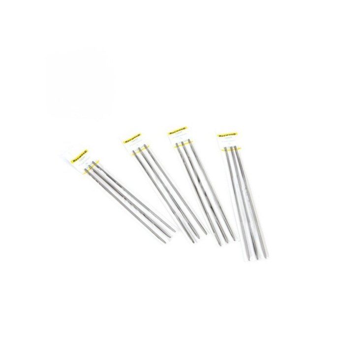 Lime d'affûtage de chaîne Hobby. x12. Ø 5,5 mm. Longueur 200 mm