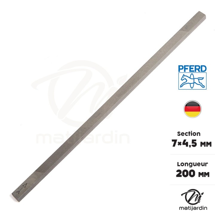 Lime d'affûtage de chaîne Pferd. 7 x 4,5 mm. Longueur 200 mm