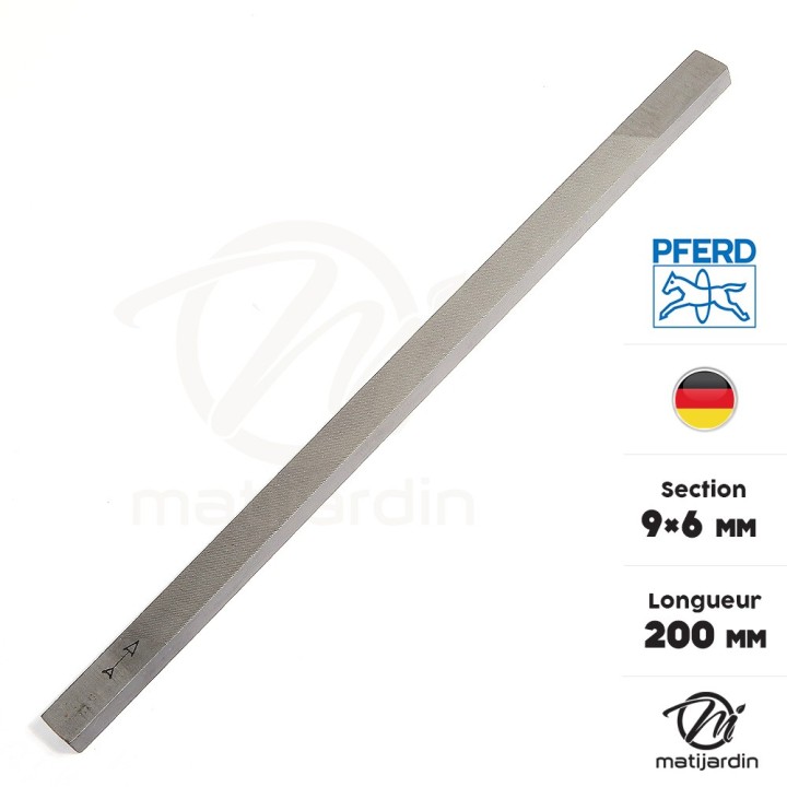 Lime d'affûtage de chaîne Pferd. 9 x 6 mm. Longueur 200 mm