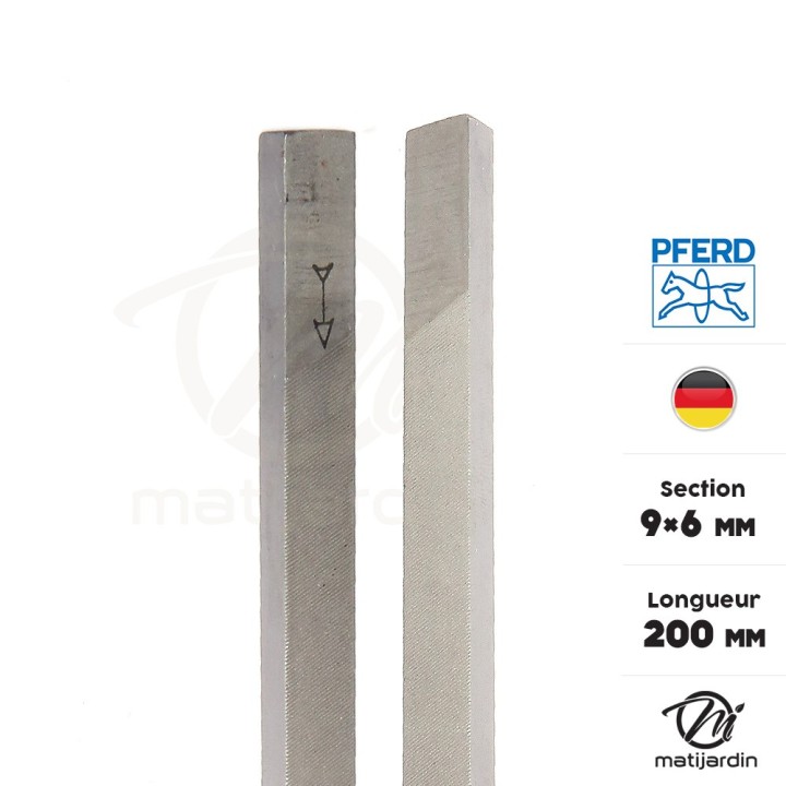 Lime d'affûtage de chaîne Pferd. 9 x 6 mm. Longueur 200 mm