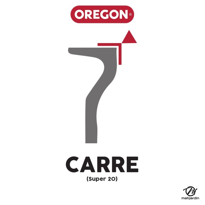 Chaîne Oregon pour tronçonneuse .325" 1,5 mm. 64 maillons. Gouge profil carré