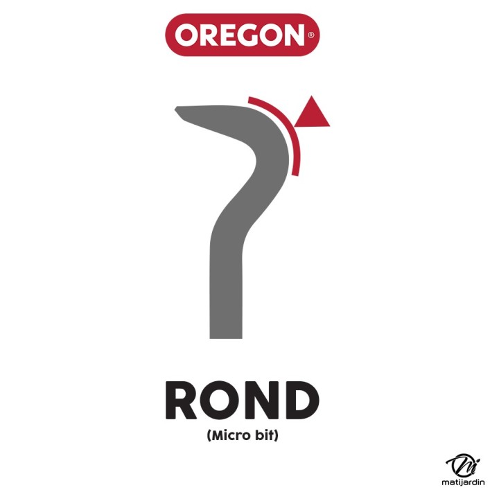 Chaîne Oregon pour tronçonneuse 404" 1,6 mm. Rouleau 100 pieds. Gouge profil rond