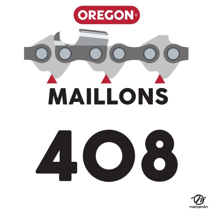 Chaîne Oregon pour tronçonneuse 3/8" 1,5 mm. Rouleau 25 pieds. Gouge profil demi rond