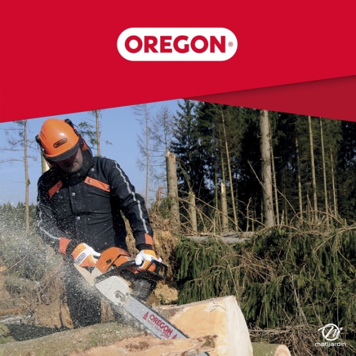 Chaîne Oregon pour tronçonneuse 3/8" 1,1 mm. 40 maillons. Gouge profil demi rond