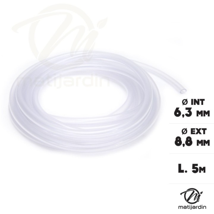 Durite essence en nylon Ø int. 6,3 mm x 5 m