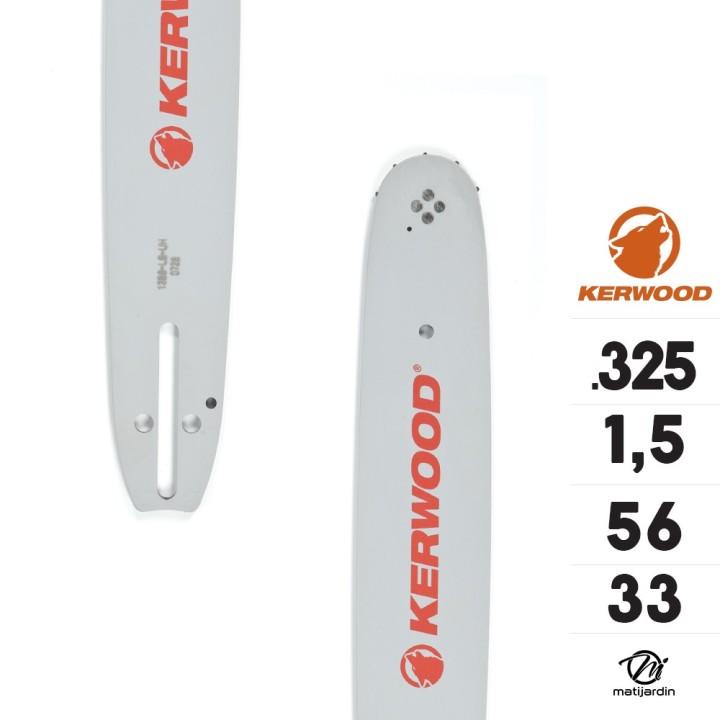 Guide tronçonneuse Kerwood 33 cm .325" 1,5 mm. 56 maillons. 13C3KSWB