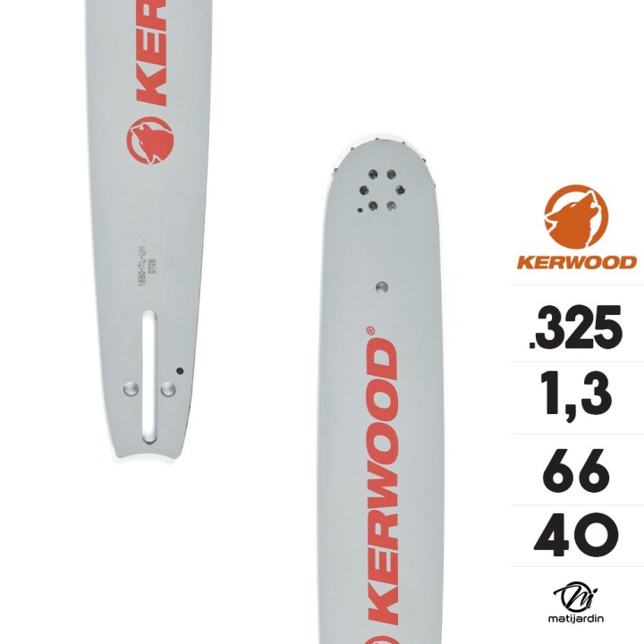 Guide tronçonneuse Kerwood 40 cm .325" 1,3 mm. 66 maillons. 16C2KLWB