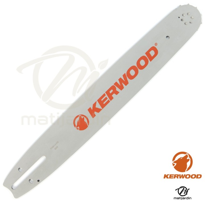 Guide tronçonneuse Kerwood 43 cm 3/8" 1,5 mm. 64 maillons. 17A3KSWC