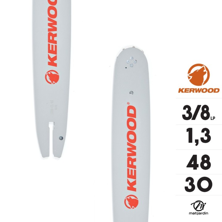 Guide tronçonneuse Kerwood 30 cm 3/8" LP. 1,3 mm. 48 maillons. 12B2KCWF