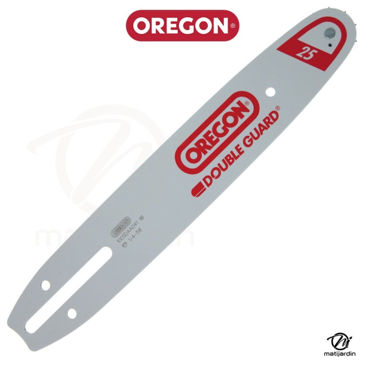 Guide tronçonneuse Oregon 25 cm. 1/4" 1,3 mm 58 maillons 100SDAA041 DB Guard
