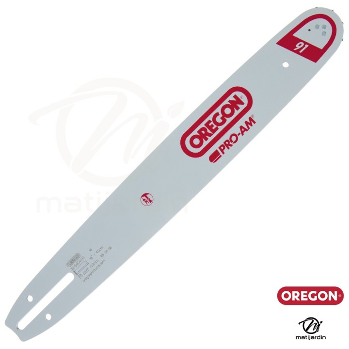 Guide tronçonneuse Oregon 40 cm. 3/8"LP 1,3 mm 56 maillons 160SXEA041 AM Symétrique