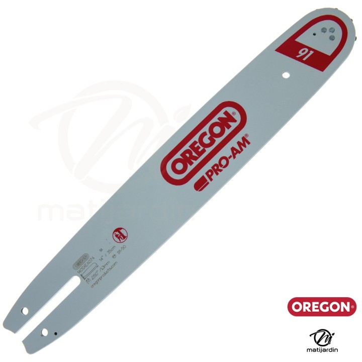 Guide tronçonneuse Oregon 35 cm. 3/8"LP 1,3 mm 50 maillons 140SXEA074 Amateur Symétrique