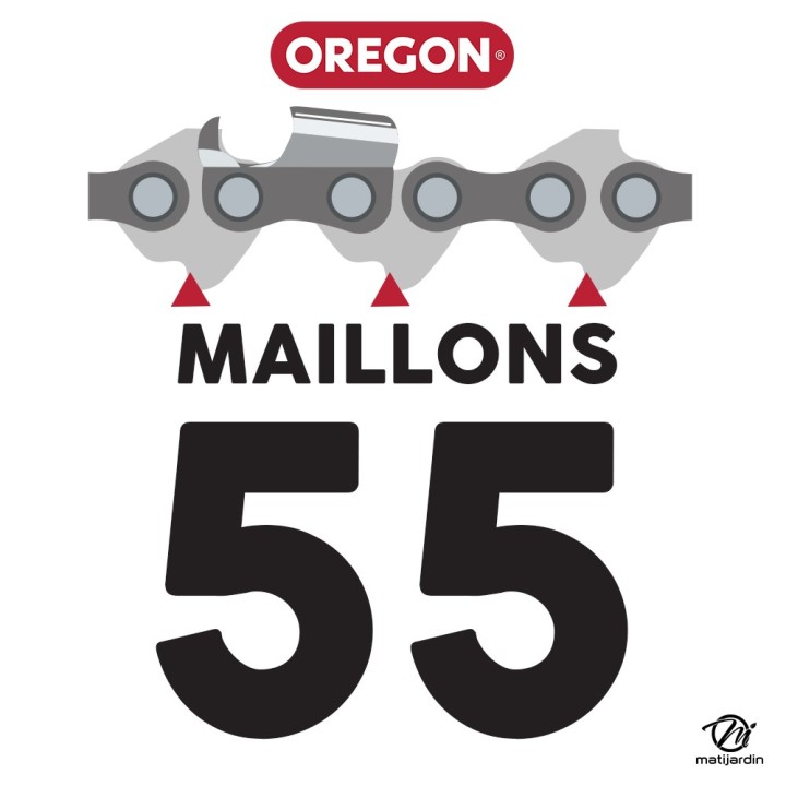 Guide tronçonneuse Oregon 40 cm. 3/8"LP 1,3 mm 55 maillons 160SXEA074 AM Symétrique