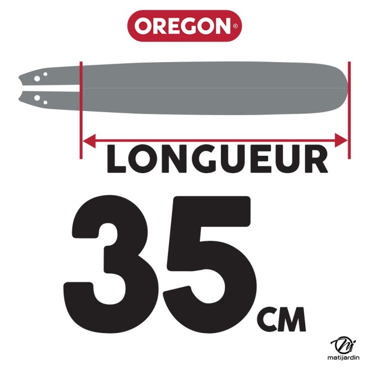 Guide tronçonneuse Oregon 35 cm. 3/8"LP 1,3 mm 52 maillons 140SDEA095 DB Guard