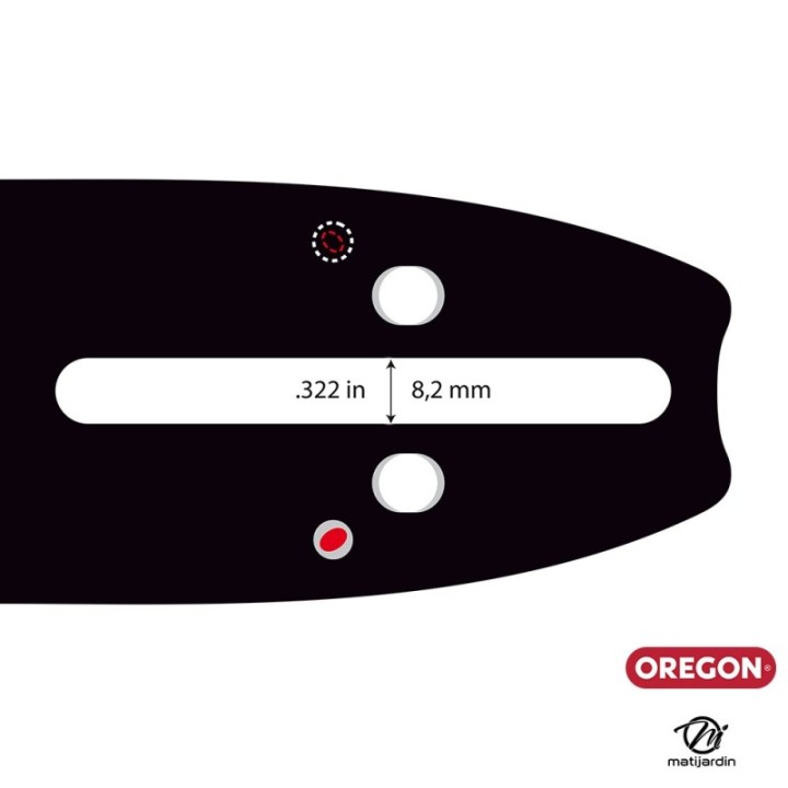 Guide tronçonneuse Oregon 45 cm. 3/8" 1,3 mm 60 maillons 180SDEA095 DB Guard