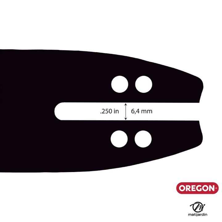 Guide tronçonneuse Oregon 25 cm. 3/8"LP 1,3 mm 39 maillons 100SDEA218 DB Guard