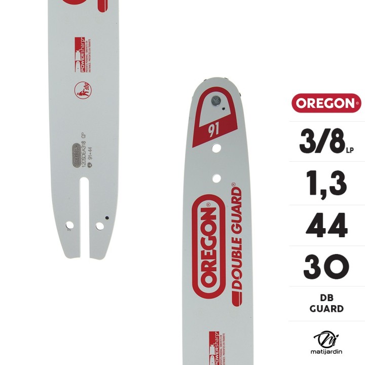 Guide tronçonneuse Oregon 30 cm. 3/8"LP 1,3 mm 44 maillons 120SDEA318 DB Guard