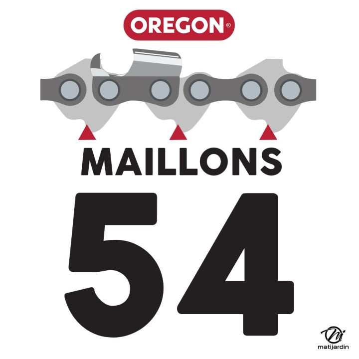 Guide tronçonneuse Oregon 40 cm. 3/8"LP 1,3 mm 54 maillons 160SXEA318 AM Symétrique