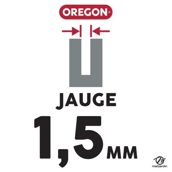 Guide tronçonneuse Oregon 38 cm. 3/8" 1,5 mm 56 maillons 158RNDD009 Power Match