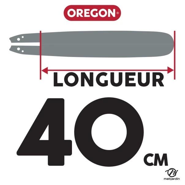 Guide tronçonneuse Oregon 40 cm. 3/8" 1,5 mm 60 maillons 168ATMD009 Hard Nose