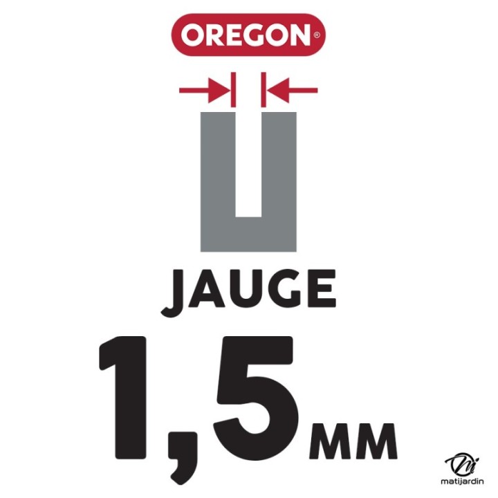 Guide tronçonneuse Oregon 40 cm. 3/8" 1,5 mm 60 maillons 168ATMD009 Hard Nose