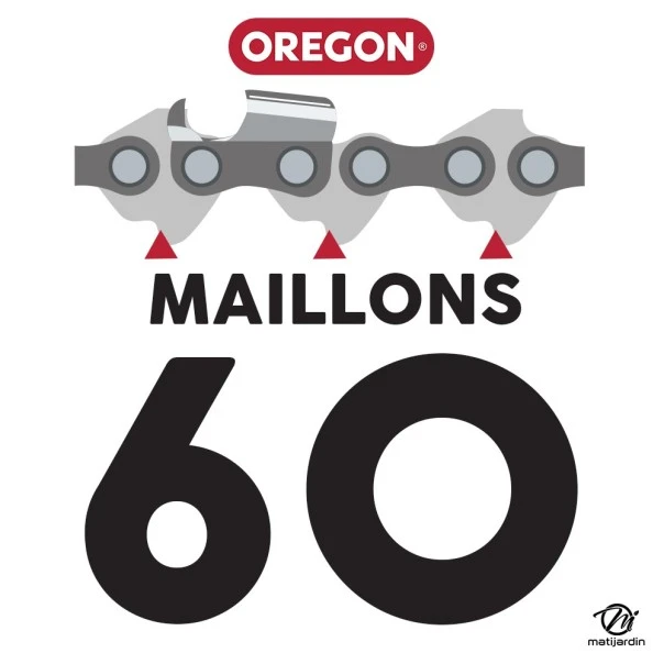 Guide tronçonneuse Oregon 40 cm. 3/8" 1,5 mm 60 maillons 168ATMD009 Hard Nose