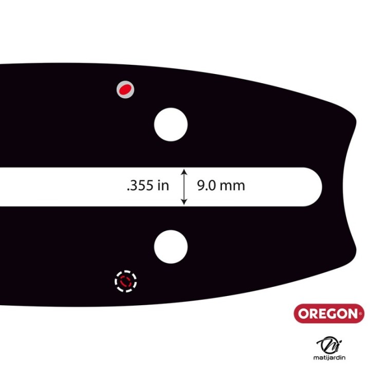 Guide tronçonneuse Oregon 40 cm. 3/8" 1,5 mm 60 maillons 168ATMD009 Hard Nose