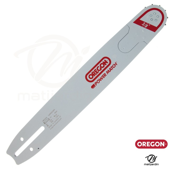 Guide tronçonneuse Oregon 40 cm. 3/8" 1,5 mm 60 maillons 168RNDD009 Power Match