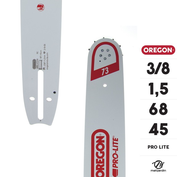 Guide tronçonneuse Oregon 50 cm. 3/8" 1,5 mm 72 maillons 208ATMD009 Hard Nose