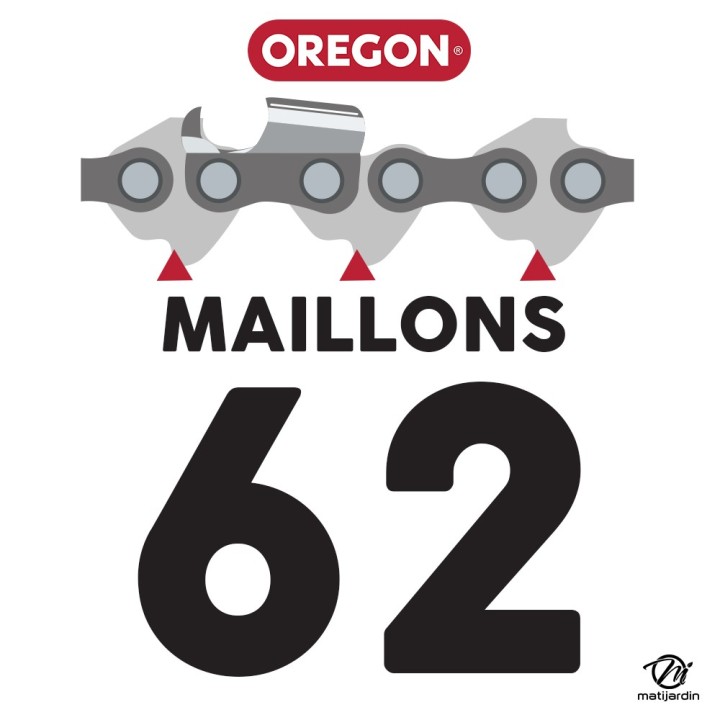 Guide tronçonneuse Oregon 38 cm. .325" 1,6 mm 62 maillons 153SLGD025 Micro Lite