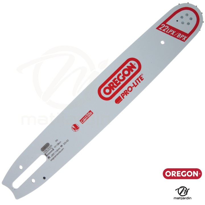 Guide tronçonneuse Oregon 38 cm. .325" 1,6 mm 62 maillons 153SLGD025 Micro Lite