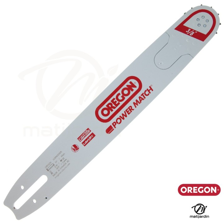 Guide tronçonneuse Oregon 40 cm. 3/8" 1,6 mm 60 maillons 163RNDD025 Power Match