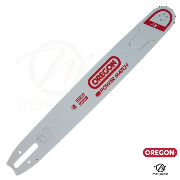 Guide tronçonneuse Oregon 45 cm. 3/8" 1,6 mm 66 maillons 183RNDD025 Power Match