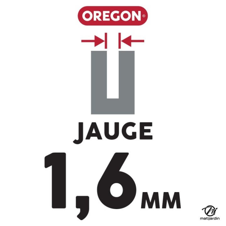 Guide tronçonneuse Oregon 45 cm. .325" 1,6 mm 74 maillons 183SLGD025 Pro Lite