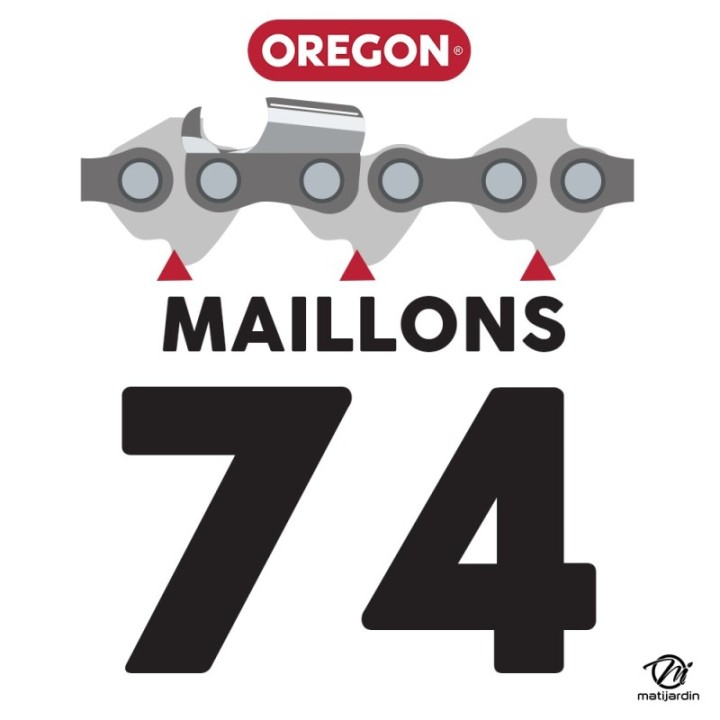 Guide tronçonneuse Oregon 45 cm. .325" 1,6 mm 74 maillons 183SLGD025 Pro Lite
