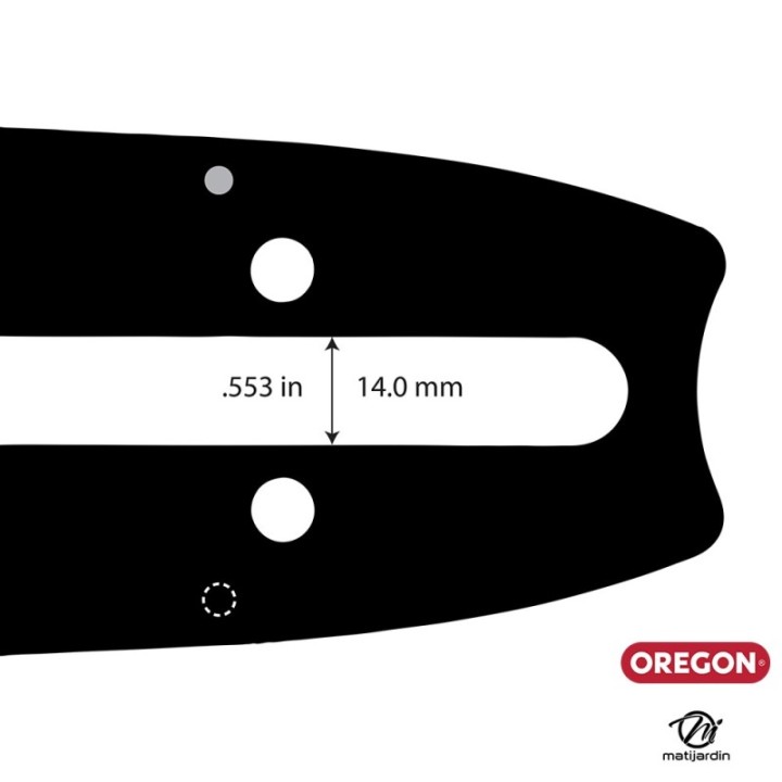 Guide tronçonneuse Oregon 50 cm. 3/8" 1,5 mm 72 maillons 208RNDD033 Power Match