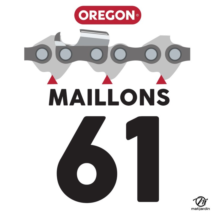 Guide tronçonneuse Oregon 43 cm. 404" 1,6 mm 61 maillons 173ATMD033 Hard Nose
